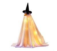 Disfraz de espectro iluminado para ganso de césped de 23 pulgadas con 20 luces LED, diseñado para decoración de césped de Halloween al aire libre para crear un ambiente festivo espeluznante
