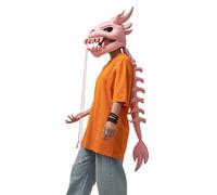 Disfraz de esqueleto de dinosaurio de peluche, gorro de calavera en 3D, traje portátil realista, mono de hueso fósil prehistórico, body de animal acolchado suave, para niños y adultos