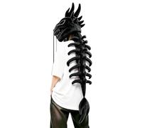 Disfraz de esqueleto de dinosaurio de peluche para Halloween | Ropa de fiesta para cosplay, carnaval, escenario, actuaciones, eventos temáticos, sesiones de fotos, fiestas, cine, mascarada