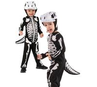 Disfraz De Esqueleto De Dinosaurio Para Niños Y Niñas Halloween Edad 2-6