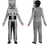 Disfraz de esqueleto de Minecraft para niños de Disguise, disfraz de esqueleto con licencia oficial para niños, ideal para juegos imaginativos y disfraces, para 7-8 años