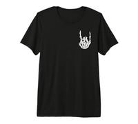 Disfraz de Esqueleto Punk Rock Mano Genial rockero Halloween Camiseta Premium