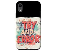 Disfraz de ética empresarial para amantes del habla de prueba y error Carcasa para iPhone XR