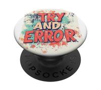 Disfraz de ética empresarial para amantes del habla de prueba y error PopSockets PopGrip Adhesivo