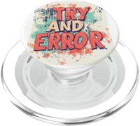 Disfraz de ética empresarial para amantes del habla de prueba y error PopSockets PopGrip para MagSafe