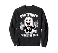 Disfraz de Fantasma de Camarero para Halloween I Serve The Boos para Hombres y Mujeres Sudadera