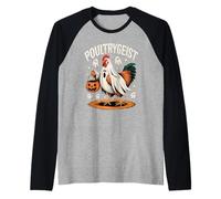 Disfraz de Fantasma de Pollo de Aves de Corral para Halloween Camiseta Manga Raglan