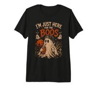 Disfraz de Fantasma Divertido de Halloween con Texto en inglés I'm Just Here For The Bo Camiseta Premium