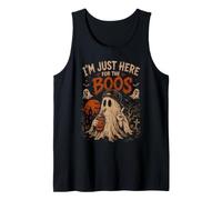 Disfraz de Fantasma Divertido de Halloween con Texto en inglés I'm Just Here For The Bo Camiseta sin Mangas