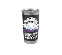 Disfraz de fantasma divertido de Halloween Ghoul's Night Out Spooky Vaso térmico de acero inoxidable de doble pared