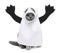 Disfraz de fantasma para mascotas de Halloween, disfraz de perro fantasma, disfraces de perro de Halloween, hecho de poliéster, único fantasmas de Halloween, disfraces creativos para perros y gatos