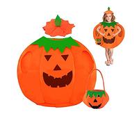 Disfraz de fantasma para niños, disfraz de calabaza para niños, Halloween, fantasmas, capa de Halloween, capa para niños, para Halloween, carnaval, fiesta temática para niños y niñas, cosplay (naranja