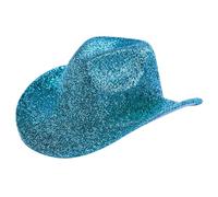 Disfraz de fiesta 2026 Cool Stage Performance at The Festival Cowboy Jazz Sombreros (azul cielo, talla única)