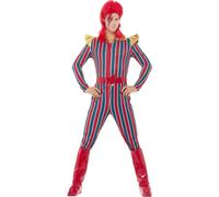 Disfraz De Fiesta Con Mono, Cinturón Y Fundas Para Botas De Ziggy Stardust Bowie