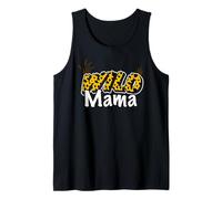 Disfraz de Fiesta con temática Animal de Wild Mama Birthday Jungle Safari Camiseta sin Mangas