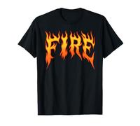Disfraz de Fiesta de Halloween de último Minuto a Juego para Pareja de Fuego Camiseta