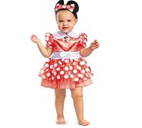 Disfraz De Fiesta De Puzzle Carnaval Minnie Roja Clásica Talla 12-18 Meses