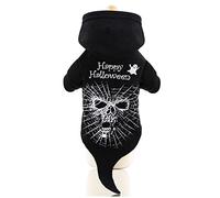 Disfraz de Fiesta para Mascotas, Jersey para Perros, Pijamas para Perros de Halloween, Sudaderas con Capucha para Perros con Calavera, Disfraz con Capucha para Mascotas(Am)