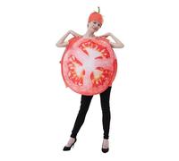 Disfraz de fruta para adulto - Disfraz de tomate en rodaja con sombrero rigolo | Traje de verduras y frutas para pareja, carnaval, Pascua, fiesta de humor para mujer