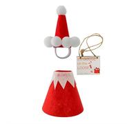 Disfraz de ganso de escritorio de Navidad de 7 pulgadas, muñeco de nieve, Papá Noel, árbol de Navidad, llavero magnético de fieltro, ropa de escritorio, soporte para llaves de mesa de animales