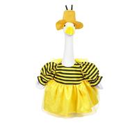 Disfraz de ganso para porche - 8,5 x 6 x 1 cm con forma de , estatua de ganso de césped, divertido traje de ganso de cemento con bufanda tutú, decoración de primavera al aire libre, patio, jardín