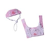 Disfraz de Gato con temática de Enfermera, Disfraz Divertido de Enfermera para Mascotas, Cuello para Fiestas de Halloween, cumpleaños, reuniones Familiares, Fiesta de Halloween, Disfraz de