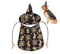 Disfraz De Gato De Halloween,Disfraces De Halloween Para Mascotas - Traje fresco con capa y sombrero de vampiro para mascotas - Capa de vampiro para mascotas, sombrero, ropa de Cosplay para gatos, dis