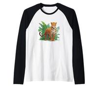 Disfraz de Gato de la Selva brasileña con Gran Jaguar Camiseta Manga Raglan
