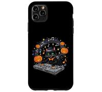 Disfraz de gato negro de Halloween - Lindo DJ de gato espeluznante festivo Carcasa para iPhone 11 Pro Max