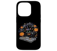 Disfraz de gato negro de Halloween - Lindo DJ de gato espeluznante festivo Carcasa para iPhone 14 Pro