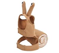 Disfraz de gatos y perros con caracol que ofrece un bonito disfraz de Halloween y Navidad con capucha cálida para cachorros, overol con capucha para mascotas, mono con capucha