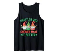 Disfraz De Gnomo De Jardín Life is Well Gnomes Make It Camiseta sin Mangas