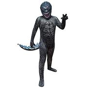 Disfraz de Godzilla vs Kong para niños, disfraz de cosplay de Halloween, juego de rol con mono y máscara, 2 piezas, para niños de 2 a 12 años (negro, 9-10 años)