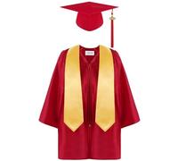 Disfraz de Graduado para Niños 2025 Toga Sombrero y Disfraz Disfraces de Graduación Toga para Niños Guardería Vestido Académico Escuela Infantil Primaria Media Disfraces de Espectáculo 4-14 Años