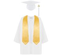 Disfraz de Graduado para Niños 2025 Toga Sombrero y Disfraz Disfraces de Graduación Toga para Niños Guardería Vestido Académico Escuela Infantil Primaria Media Disfraces de Espectáculo 4-14 Años