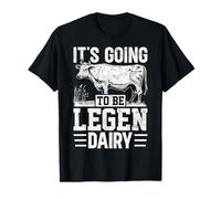 Disfraz de Granjero de Vaca, Mujer, Hombre, niños, Divertido Cultivo de Vacas lecheras Camiseta