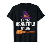 Disfraz de Grupo a Juego de Halloween I'm The Beautiful Witch Camiseta