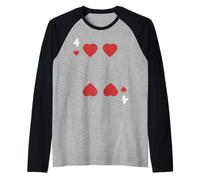Disfraz de Grupo de Halloween de Four of Hearts Camiseta Manga Raglan