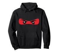 Disfraz de Guerrero Divertido para Artes Marciales y Karate de Ojos Ninja Rojos Sudadera con Capucha
