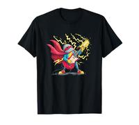 Disfraz de Guitarra eléctrica de Rock con héroe Genial en Capa Camiseta