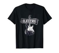 Disfraz de guitarra eléctrica negra y blanca para niños y niñas Camiseta