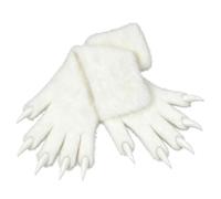 Disfraz de Halloween, 1 par de guantes espeluznantes, fáciles de poner, Blanco, Siehe Beschreibung