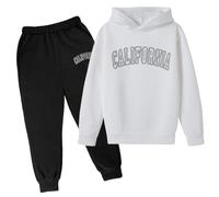 Disfraz de Halloween 86 Niño Niños con Capucha Suéter Conjunto de Sudadera Popular Impreso con Capucha Conjunto En Ropa Interior 2023 Letra Casual Impreso Manga Larga Out Wear Niños Mameluco Niño