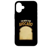 Disfraz de Halloween a juego con texto en inglés "I'm with the Avocado Toast" Carcasa para iPhone 16 Plus