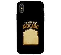 Disfraz de Halloween a juego con texto en inglés "I'm with the Avocado Toast" Carcasa para iPhone X/XS