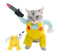 Disfraz De Halloween Assassin Cat | Disfraz Divertido para Cosplay Animal | Perros Perros Pequeños Gatos Gabrit | Ropa Creativa Fête Photo Accessory | Linda Casa De Poliéster Lindo