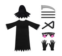 Disfraz de Halloween aterrador para niños Accesorios de cosplay de segador | Ropa de disfraz de Halloween Para cosplayers, carnaval, mascaradas, obras escolares, eventos temáticos, sesiones de fot