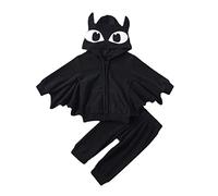 Disfraz de Halloween Baby Calabaza Disfraz para Niños Niños Chicos Niñas Murciélago Mangas Mamada Mamada Impresión Murciélago Disfraz Mi Primer Halloween 0-6 Meses