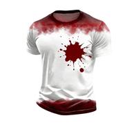 Disfraz de Halloween Camiseta con estampado de calabaza 3D con diseño degradado | Camiseta divertida para hombre y mujer 2026, disfraz de Halloween, cuello redondo, manga corta, ideal para fiestas y