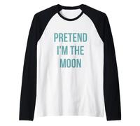 Disfraz de Halloween con Camiseta de fantasía Soy la Luna, Color Blanco Camiseta Manga Raglan
